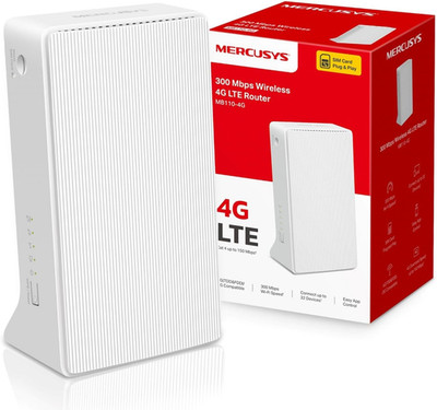 Mercusys MB110-4G N300 WLAN Router mit Sim Slot, superschnelle 4G LTE Geschwindigkeit, Simkarte