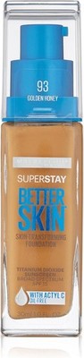 Maybelline New York Super Stay Better Skin Foundation, Golden Honey, 1 fl. oz.