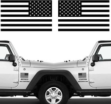 Die Cut Subdued Matte Black American Flag Sticker 3" X 5" Tactical Military Flag