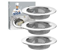 MR.SIGA Kitchen Sink Strainer, Stainless Steel Sink Drain Strainer Pack Of 3