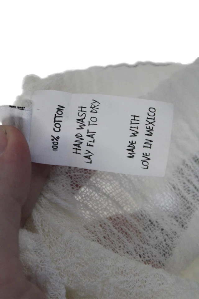 Blusa tejida manga larga cuello redondo botín pirata Jen's blanca OS Foto 4 de 4