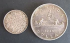 1929 & 1935 SILVER CANADIAN DOLLAR & QUARTER