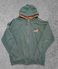 Vintage 1990s Springboks Rugby Full Zip Hoodie XL Green Official Licensed Rare