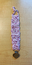 Multi-Pink Crocheted Binky Clip Strap with Metal Pacifier Clip, Handmade