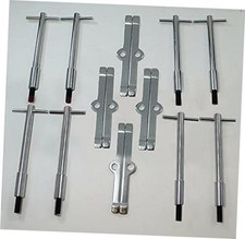 Valve Cover T-Bar Set of W/Chrome Valve Spreaders Set of 8 Silver silver