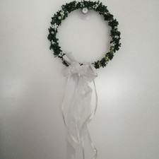 Bankanhänger Haarkranz Autoschmuck Kirchenchmuck Hochzeit Kommunion Konfirmation