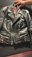 Straight To Hell Commando Leather Biker Jacke...