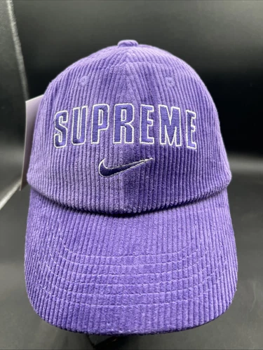Chapeau velours côtelé violet Supreme x Nike