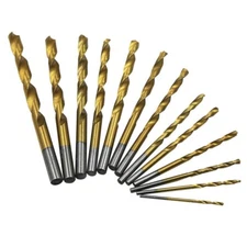 13pcs/set High Speed Steel HSS Straight Shank Twist Drill Bits Electric Rotary