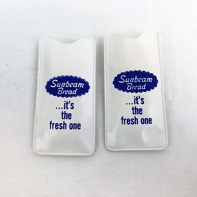 Vintage Sunbeam Bread Advertising Rain Hat And White Pouch Lot of 2