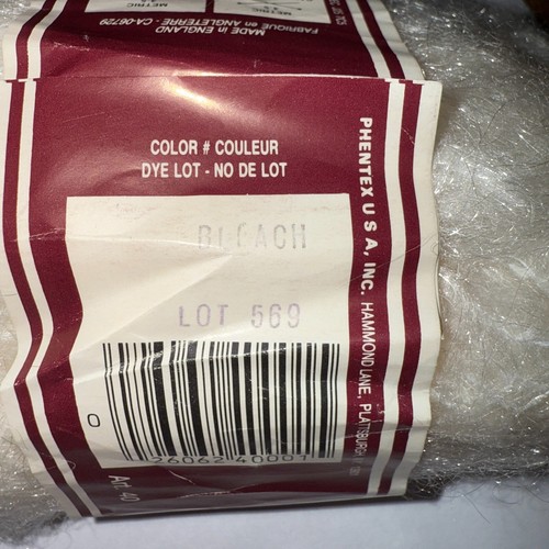 Filato Phentex - MONACO - "Bleach" Lotto 569 - 40g, 1,41oz, 106yd, 97m - Foto 11 di 13