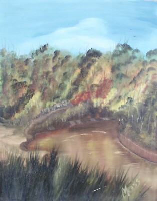 E. Moss Oil Painting Santa fe New Mexico Artist Landscape 