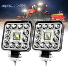 4 Inch LED Light Pods,2 Pcs Square Tractor Work Lights Spot Flood Driving