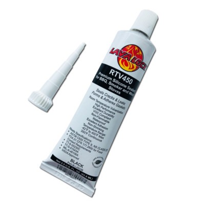 LavaLock  BBQ BLACK RTV Hi Temp Smoker Silicon Sealer Gasket Adhesive Food Safe