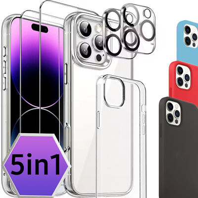 Handy Hülle für iPhone 16 15 14 13 12 11 Pro Max Mini XR Kamera Schutz TPU Case