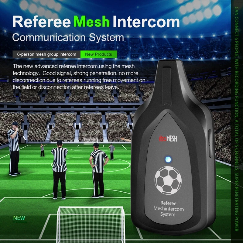 Foodball Soccer Referee Mesh Intercom Headset Communication System 6 Users - Image 3 of 4