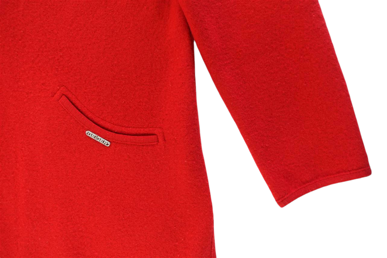 ALTRA Geiger $595 rosso come nuovo lana bollita classico donna 40 cappotto pea medio giacca invernale