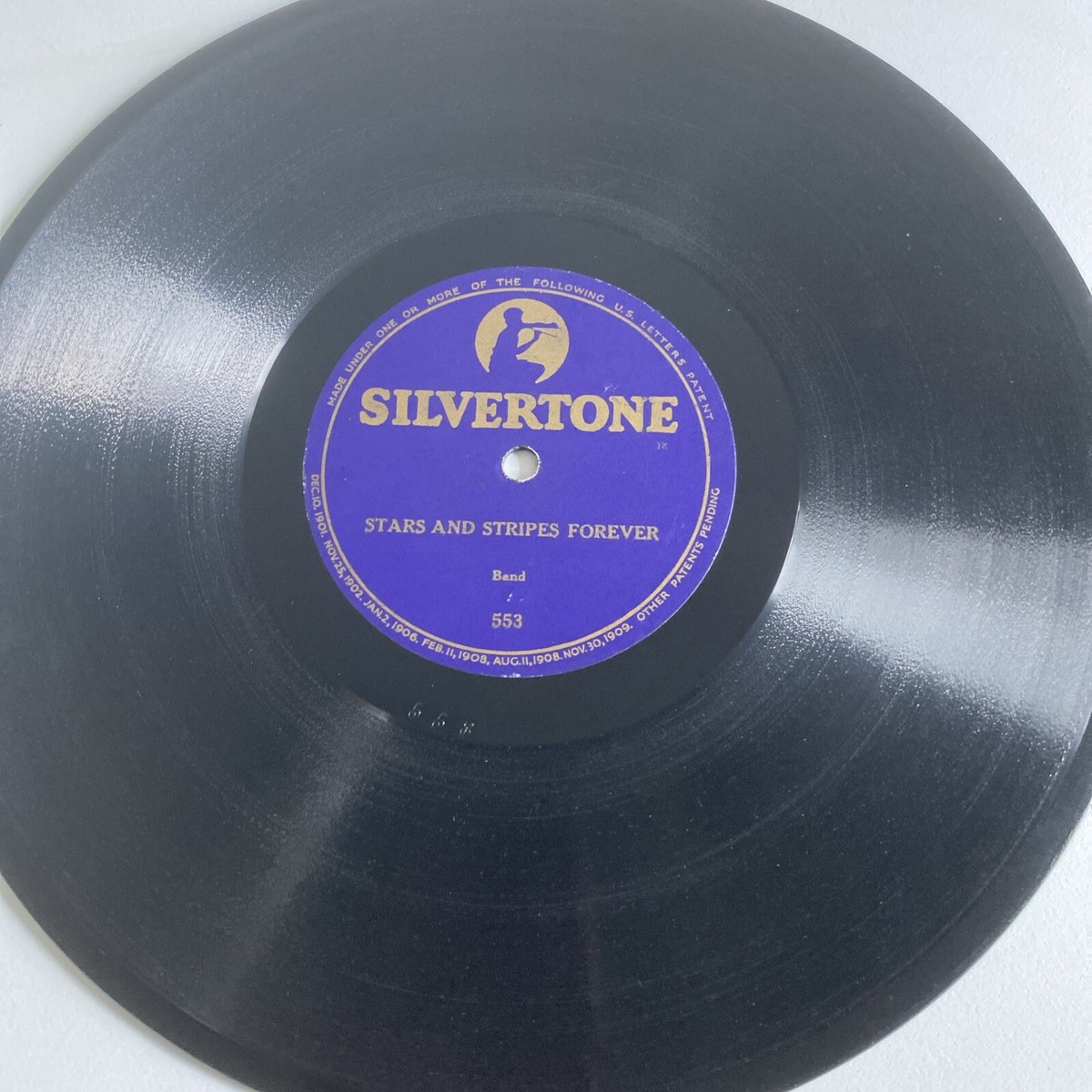 1902 - STARS AND STRIPES FOREVER 78 rpm SILVERTONE 553 Columbia 