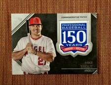 2019 Topps 150th Anniversary Manufactured Patches #AMPMT Mike Trout Angels Card