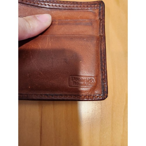 Dooney & Bourke Brown Leather Bifold Wallet Men's Classic Vintage Style - Picture 2 of 6