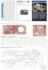 GRUNDIG YB400 / YB400PE INSTRUCTION + SERVICE MANUALS + 11x17" DIAGRAMS +