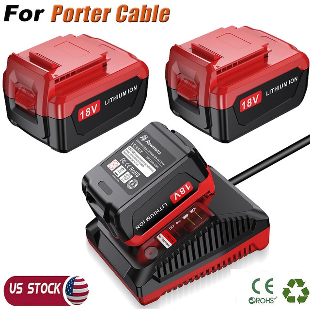 18V 4.0Ah Liion Battery or PCXMVC Charger for Porter Cable PC18B