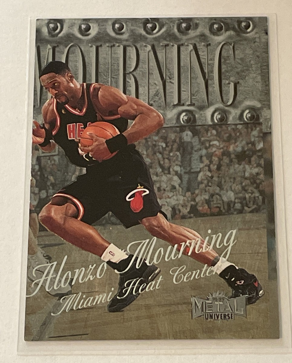 1998-99 Metal Universe Alonzo Mourning #120 Miami Heat Nets HOF