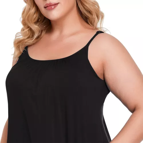 S-4XL Camisole with Built in Bra Plus Size Tunic Tops Womens Loose Cami Blouses - Picture 4 of 41