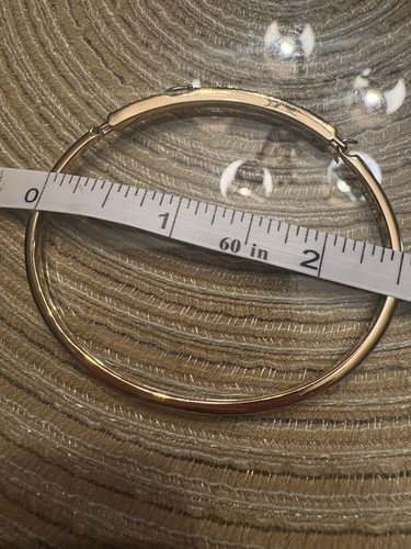 COACH Pave Bar Faux Pearl C Bangle Bracelet NWOT - Picture 10 of 11