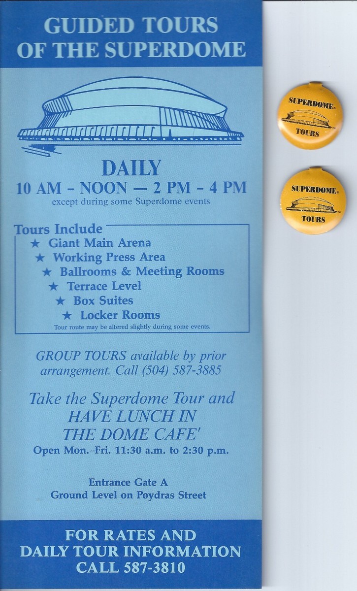 Guided Tours of The Superdome New Orleans Advertising Card
