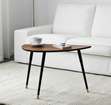 Nuovo tavolino letto caffè IKEA LOVBACKEN gambe ottone arredamento casa forma foglia marrone