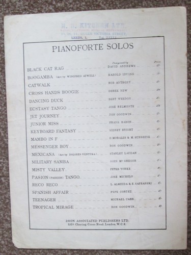 UNDER THE LINDEN TREE - 1950s VINTAGE SHEET MUSIC - Picture 3 of 3