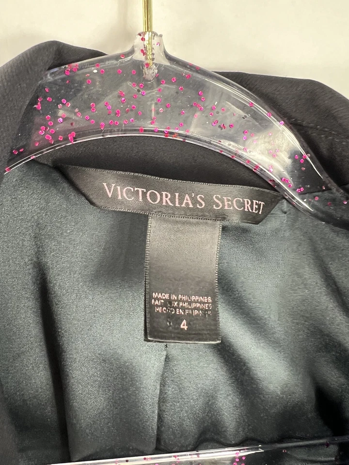 Blazer Victoria's Secret para mujer talla 4 negro 1 botón 4 puños con botones Foto 2 de 4