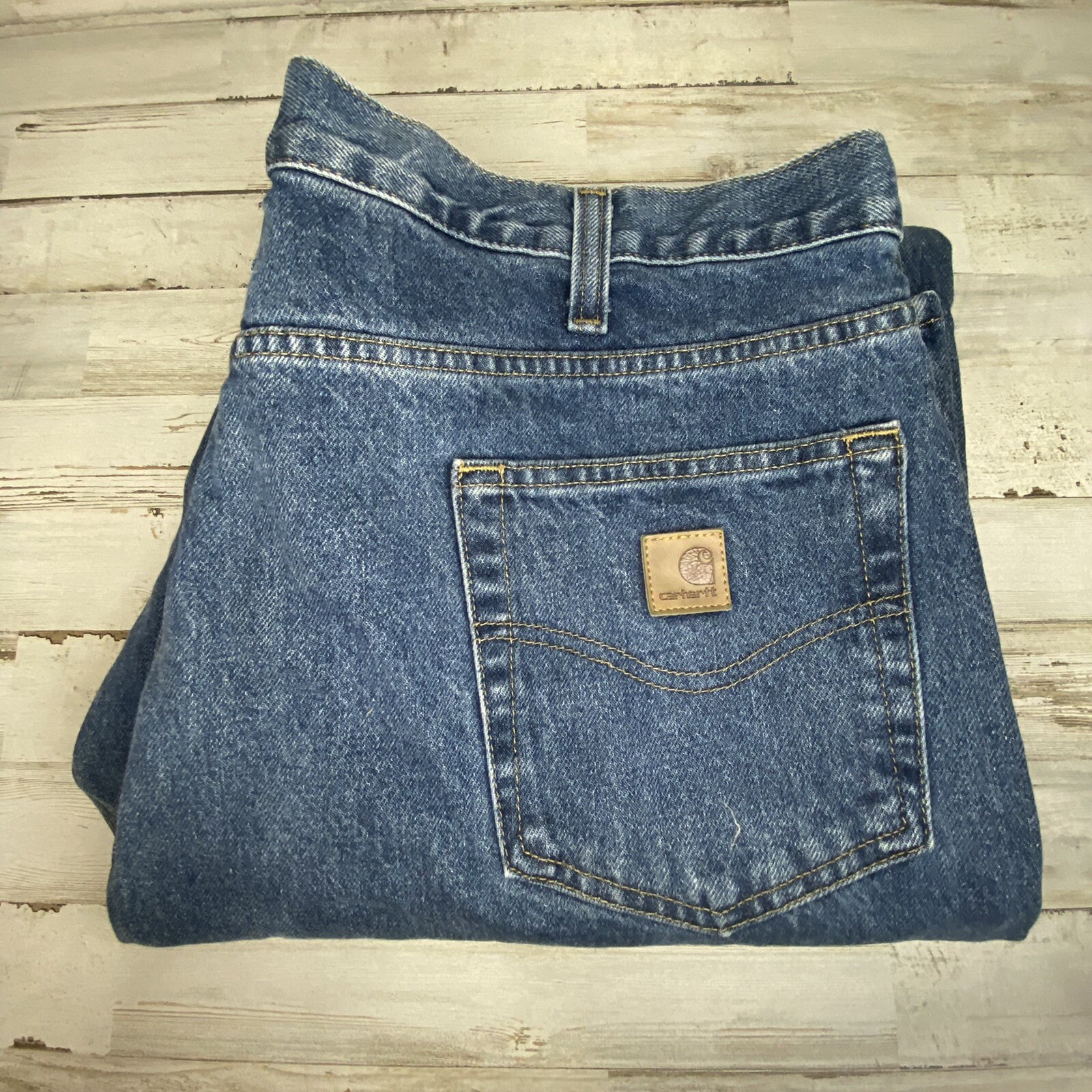 Carhartt B480 DPS Traditional Fit Blue Jeans Men's 42… Gem