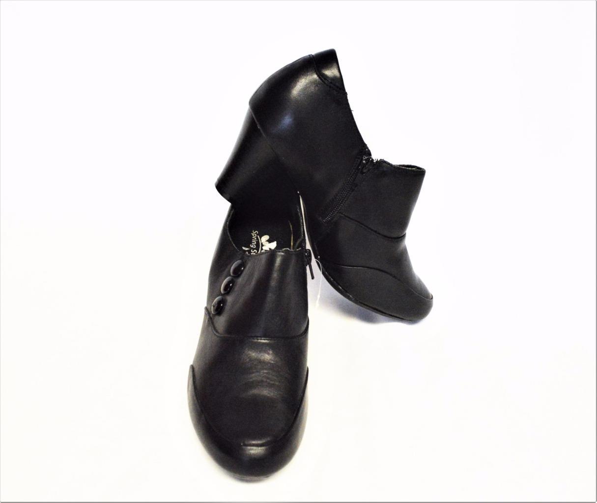 Neu Spring Step Damen 10.5 11 42 Soho Stiefel Leder Knöpfe Zipper Neu Spring Step Damen 10.5 11 42 Soho Stiefel Leder Knöpfe Zipper