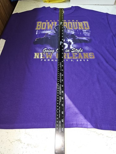Baltimore Ravens Ray Lewis 2013 Going Out Xl Mens Purple Graphic Logo Tshirt - Picture 10 of 11