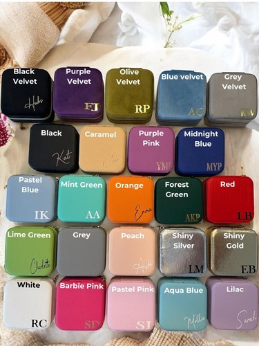 Personalised Jewellery Box Bridesmaid Gifts Jewellery Box Travel Jewellery Case, - Picture 7 of 7