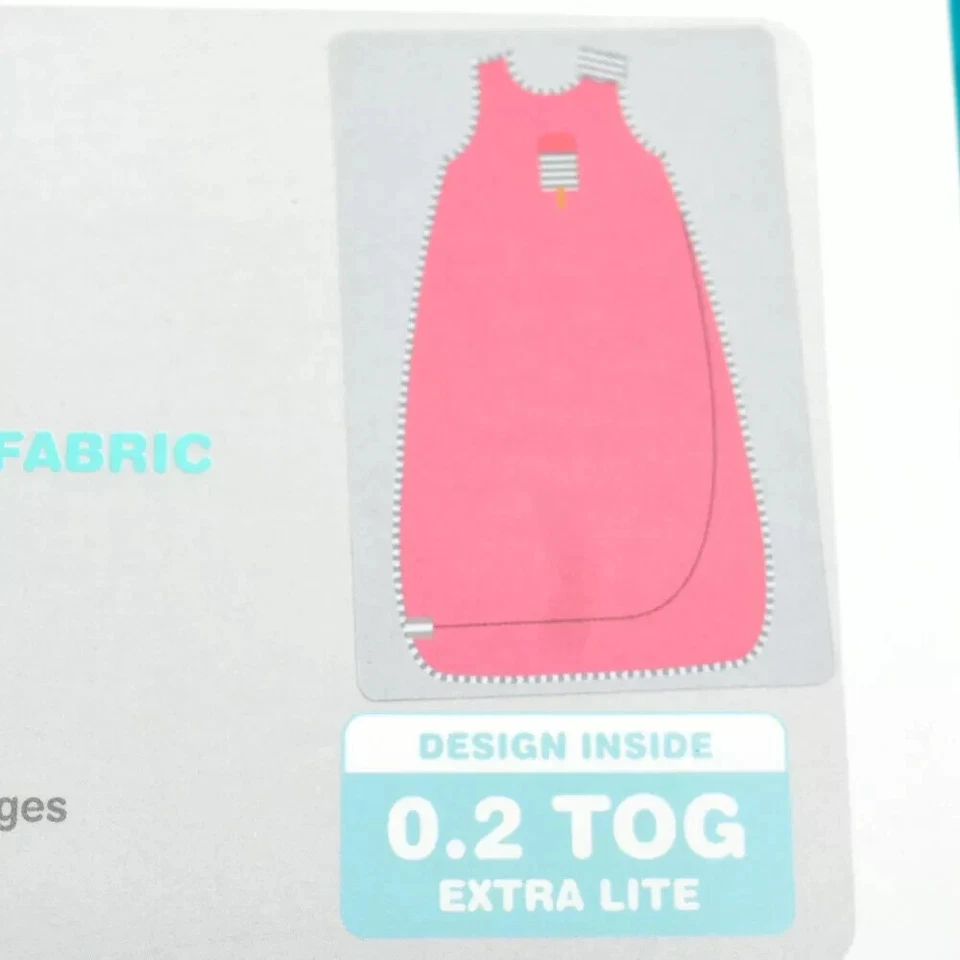 Saco de dormir para bebé Love to Dream Nuzzlin 4-12M etapa 3 rosa 0,2 TOG extra ligero Foto 3 de 4