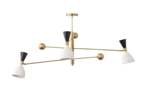 Lustre Spoutnik vintge à 16 brs En vente sur 1stDibs