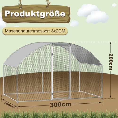 Hühnerstall Hühnerhaus Küken Hühnergehege Kleintierstall 6/9/12/18/24m² - Bild 15 von 16