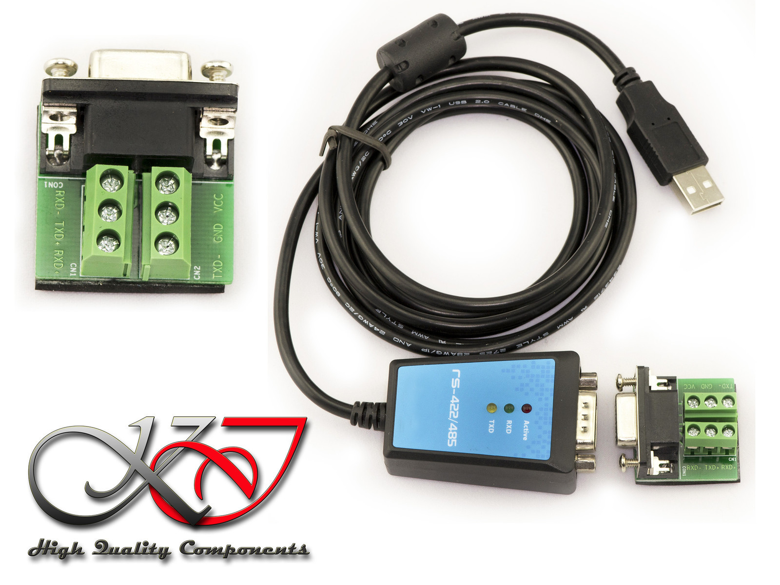 Convertitore USB RS485 E RS422 + Placca - 1.8M - Ftdi - Soppressione