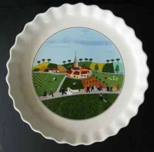 Large Villeroy & Boch Naif Wedding Quiche/ Pie Plate Laplau Vilbofour 11.5"