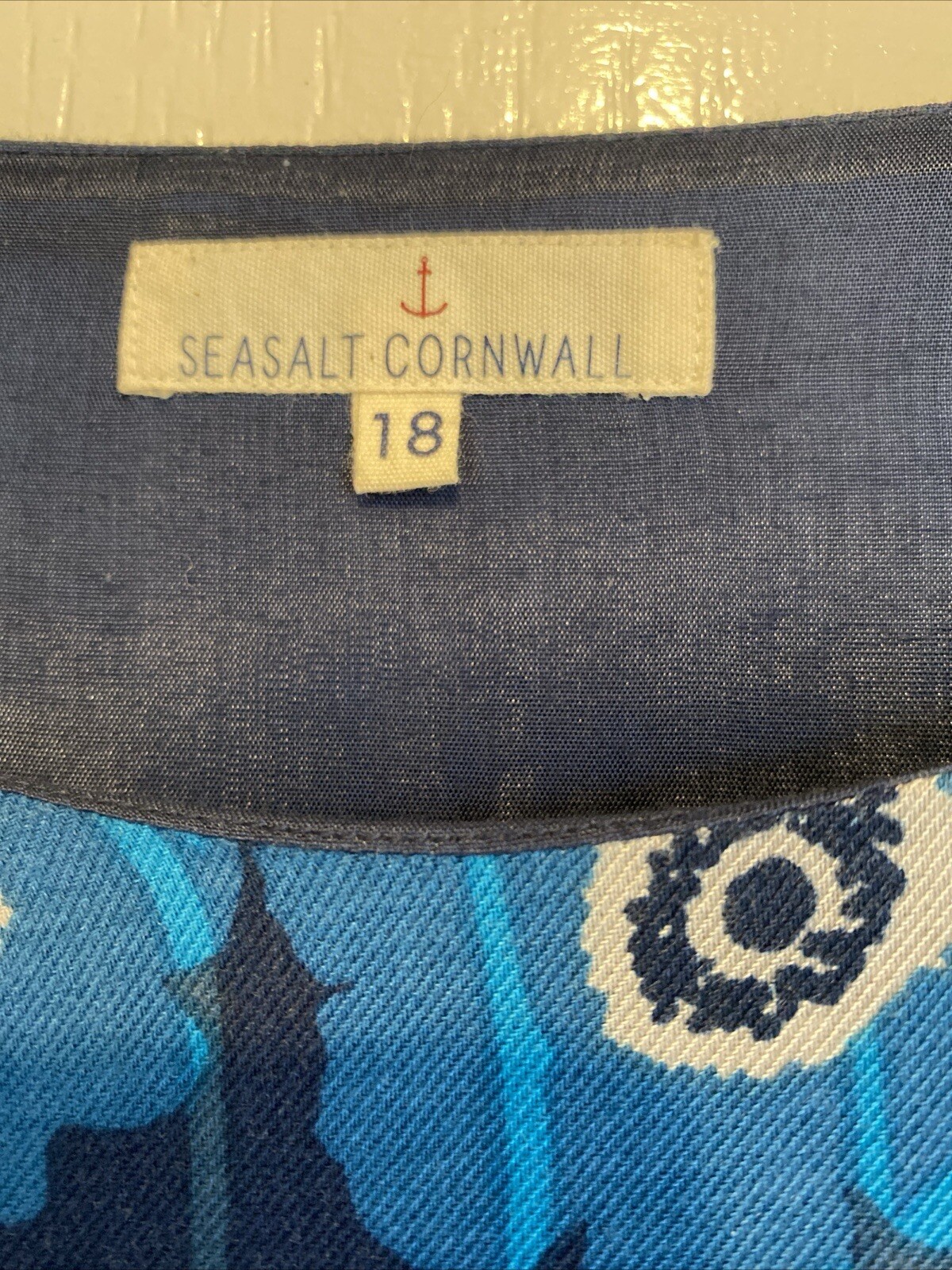 Seasalt Cornwall Blue Floral Poppies Freshwater Dress UK 18 Pockets eBay