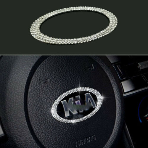 Steering Wheel Emblem Bling Crystal Shiny Diamond Interior Badge Sticker for KIA