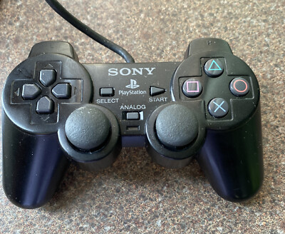 Sony Playstation 2 OEM analog controller SCPH-10010 PS2 Dualshock 2 Black 