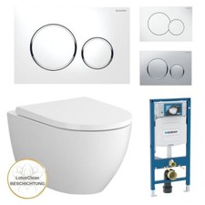 Geberit Sigma Vorwandelement UP320 + Bartolo WC spülrandlos + Drückerplatte + WC