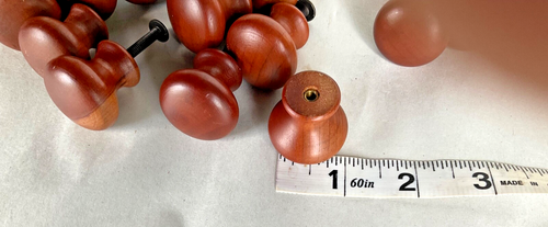 13 VTG small drawer pulls , cherry wood? - Picture 3 of 3