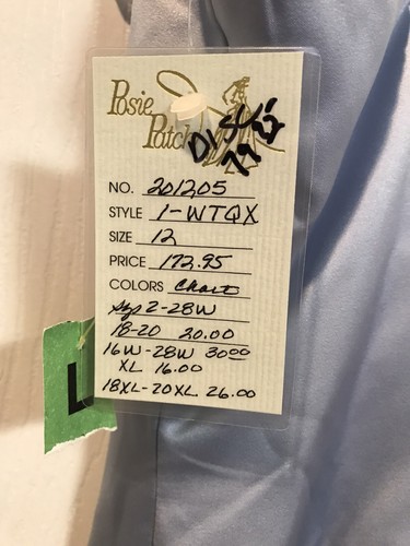 beautiful New pastel blue alfred angelo formal dress.spegetti straps.size 12 - Picture 4 of 5