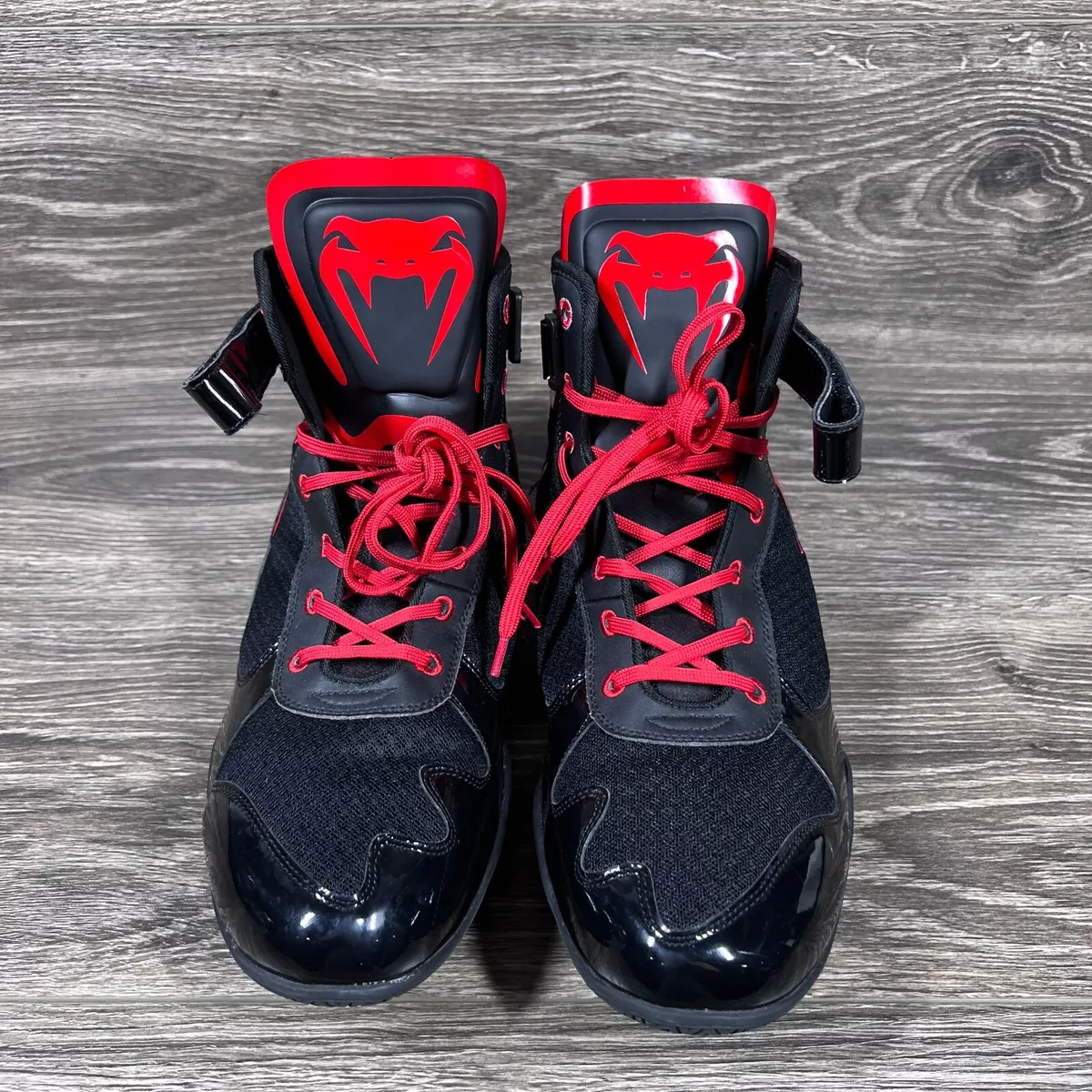 Red and black boxing hotsell shoes