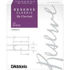 Daddario Reserve Classic Bb Clarinet Reeds 10-Pack - 2.0 , New 